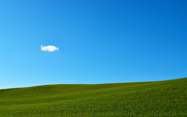 Making space - green fields and blue skies